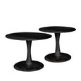 Brix Vivian Coffee Table - Round - Black - Mango Wood