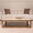 Claridge Coffee Table - Beige - Brushed Gold - Ceramic Top