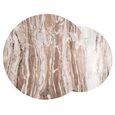 Bottega Coffee Table - Round - 2 Tier - Blush Beige - Marble and Metal