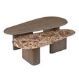 Castello Coffee Table - Set of 2 - Abstract - Smoked Oak - Marble Top