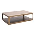 Claridge Coffee Table - Beige - Brushed Gold - Ceramic Top