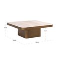 Claridge Coffee Table - Medium - Square - Beige - Brushed Gold - Ceramic Top