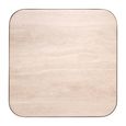 Claridge Coffee Table - Small - Square - Beige - Brushed Gold - Ceramic Top