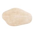 Fictus Travertine Beige Abstract Shape Coffee Table