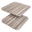Dulce Coffee Table - Square - Set of 2 - Grey - Marble