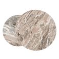 Fairfax Coffee Table - Round - 2 Tier - Clay - Marble and Metal