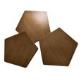 Hexa Coffee Table - Set of 3 - Hexagonal - Brushed Gold
