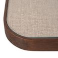 Willox Curved Coffee Table - Set of 2 - Square - Beige and Brown - Glass and Oak