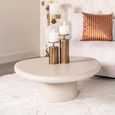 Clayton Lime Plaster Curved Coffee Table