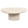 Clayton Lime Plaster Curved Coffee Table