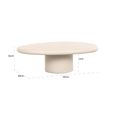 Clayton Lime Plaster Curved Coffee Table
