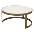 Tivoli Fluted Coffee Table - 2 Tier - Round - White - Ceramic