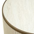 Tivoli Fluted Coffee Table - 2 Tier - Round - White - Ceramic