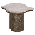Abandos Coffee Table - Abstract - Sand and Antique Brass - Marble and Metal