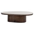 Biloxi Coffee Table - Abstract - Brown - Marble and Metal