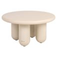 Calma Coffee Table - Round - Beige - Recycled Wood