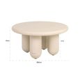 Calma Coffee Table - Round - Beige - Recycled Wood