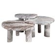 Camino Coffee Table - Set of 3 - Abstract - Blush Beige - Marble