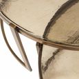 Cleo Coffee Table - 2 Tier - Round - Gold - Glass and Metal