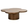 Clover Coffee Table - Abstract - Beige - Ceramic and Metal