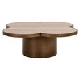 Clover Coffee Table - Abstract - Beige - Ceramic and Metal