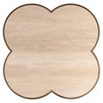Clover Coffee Table - Abstract - Beige - Ceramic and Metal