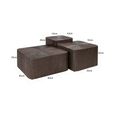 Cubes Coffee Table - Set of 2 - Low - Square - Brunzae - Metal