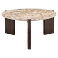 Kato Coffee Table - Round - Natural - Marble and Mango Wood