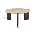 Kato Coffee Table - Round - Natural - Marble and Mango Wood