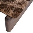 Lagrasse Coffee Table - Low - Dark Brown - Marble and Oak