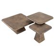 Marlie Coffee Table - Set of 3 - Square - Gold - Metal