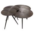 Quadra Coffee Table - Set of 4 - Round - Brunzae - Metal
