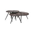 Quadra Coffee Table - Set of 4 - Round - Brunzae - Metal