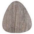 Spencer Coffee Table - Set of 2 - Triangle - Beige and Sand - Travertine and Metal