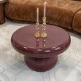 Drew Coffee Table - Round - Sable Brown - Metal
