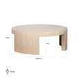 Biltmore Coffee Table - Round - Beige - Travertine