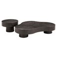 Bogor Set of 2 Dark Wood Coffee Tables