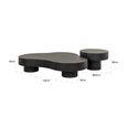 Bogor Set of 2 Dark Wood Coffee Tables