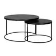 Bolder Black 2 Tier Round Coffee Tables