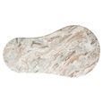 Coronel Beige Marble Coffee Table with Fluted Base