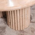 La Cantera Travertine Beige Curved Coffee Table