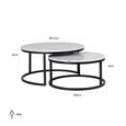 Lexington White Marble 2 Tier Round Coffee Tables