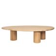 Oakley Natural Oak Curved Coffee Table