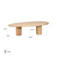 Oakley Natural Oak Curved Coffee Table