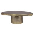Pulitzer Brushed Gold Metal Coffee Table