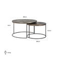 Tulum Brushed Gold 2 Tier Round Coffee Tables