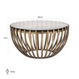 Volante Glass and Gold Round Coffee Table