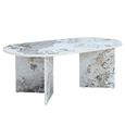 Aura Coffee Table - Oval - Pandora - Marble Effect