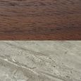 Willow Coffee Table - Round - Tobacco Walnut and Beige - Wood and Marble Effect