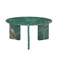 Halo Coffee Table - Round - Amazon Green - Marble Effect
